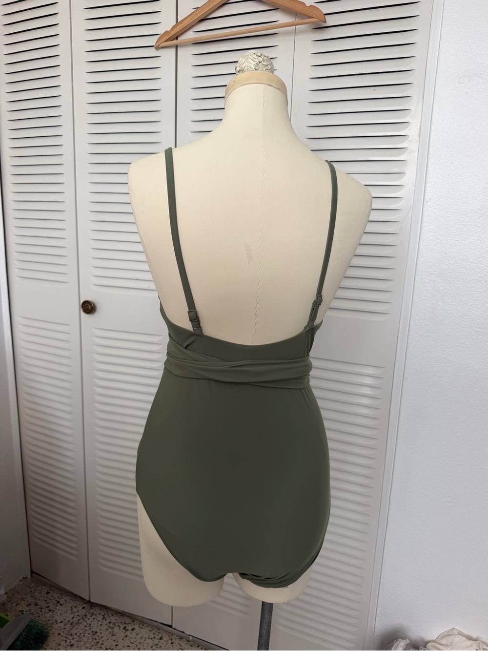 aerie Olive Green One-Piece Swimsuit - Picture 2 of 3